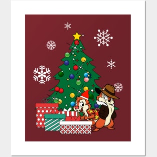 Chip N Dale Around The Christmas Tree Posters and Art